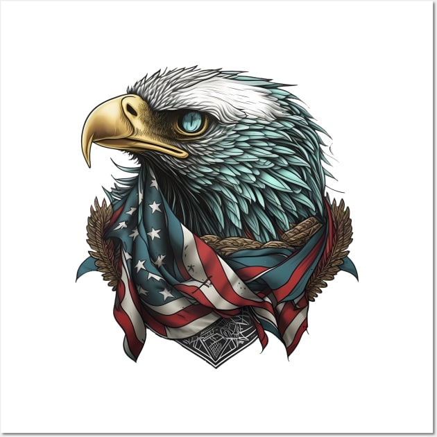 american eagle Wall Art by Satic